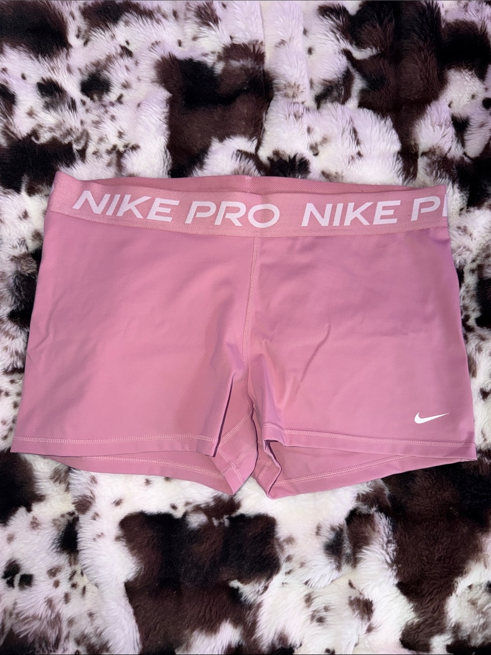 Nike Pro Pink Women's Performance Shorts with White Swoosh